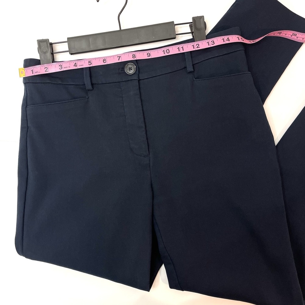 Loft Women's Navy Dress Pant Size 4 Skinny Tapered
